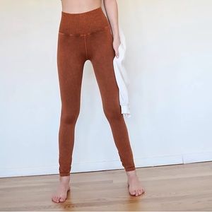 EUC Free People High-Rise 7/8 Length Good Karma Leggings Size XL